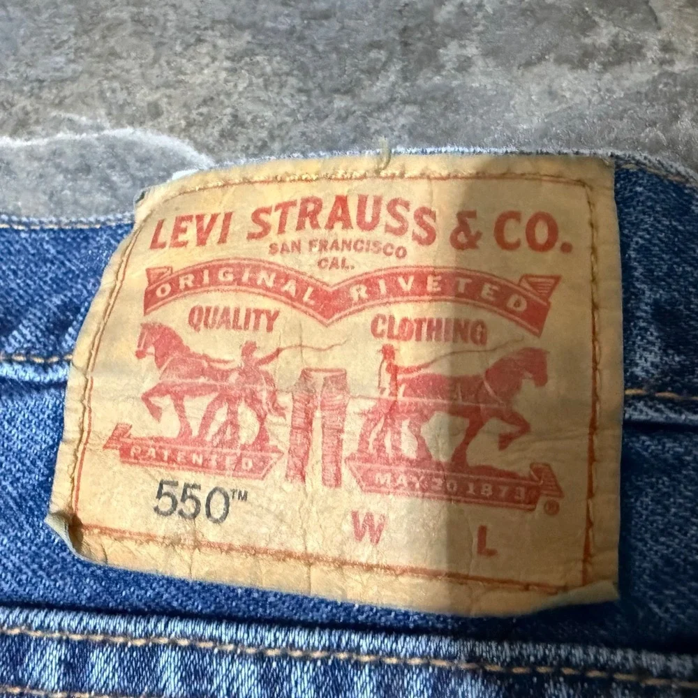 Levi's 550 Relaxed Fit Men's 54x30 Blue Jeans Relaxed Tapered Waterless NEW